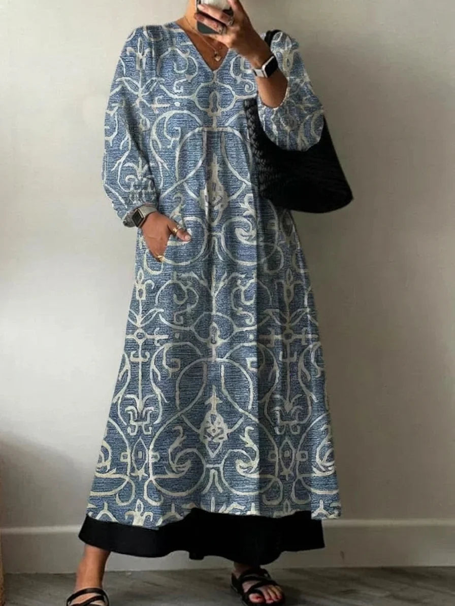 Elegant Dress with Floral Print Lia