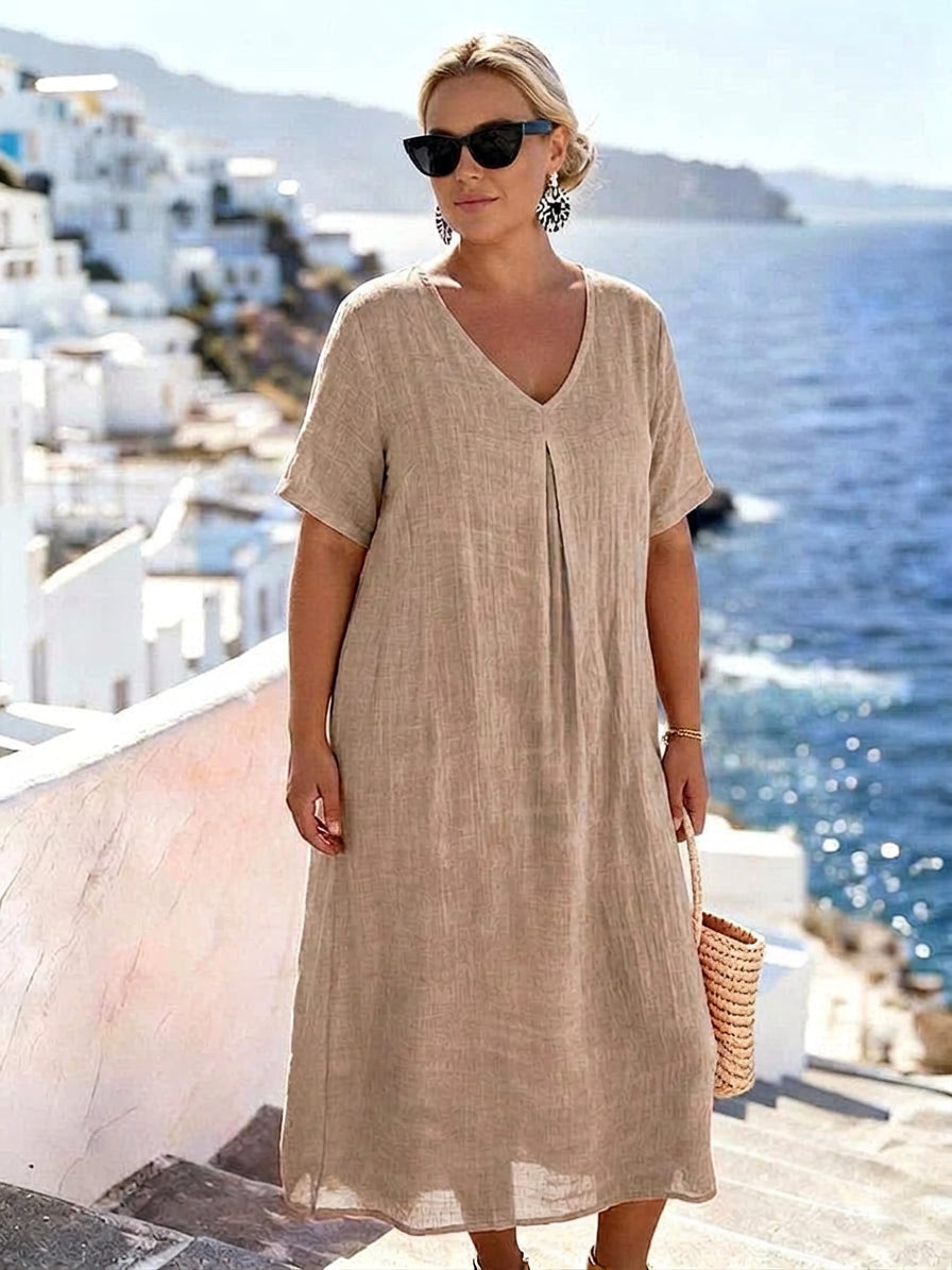 Olivia V-Neck Dress: Effortless Everyday Grace