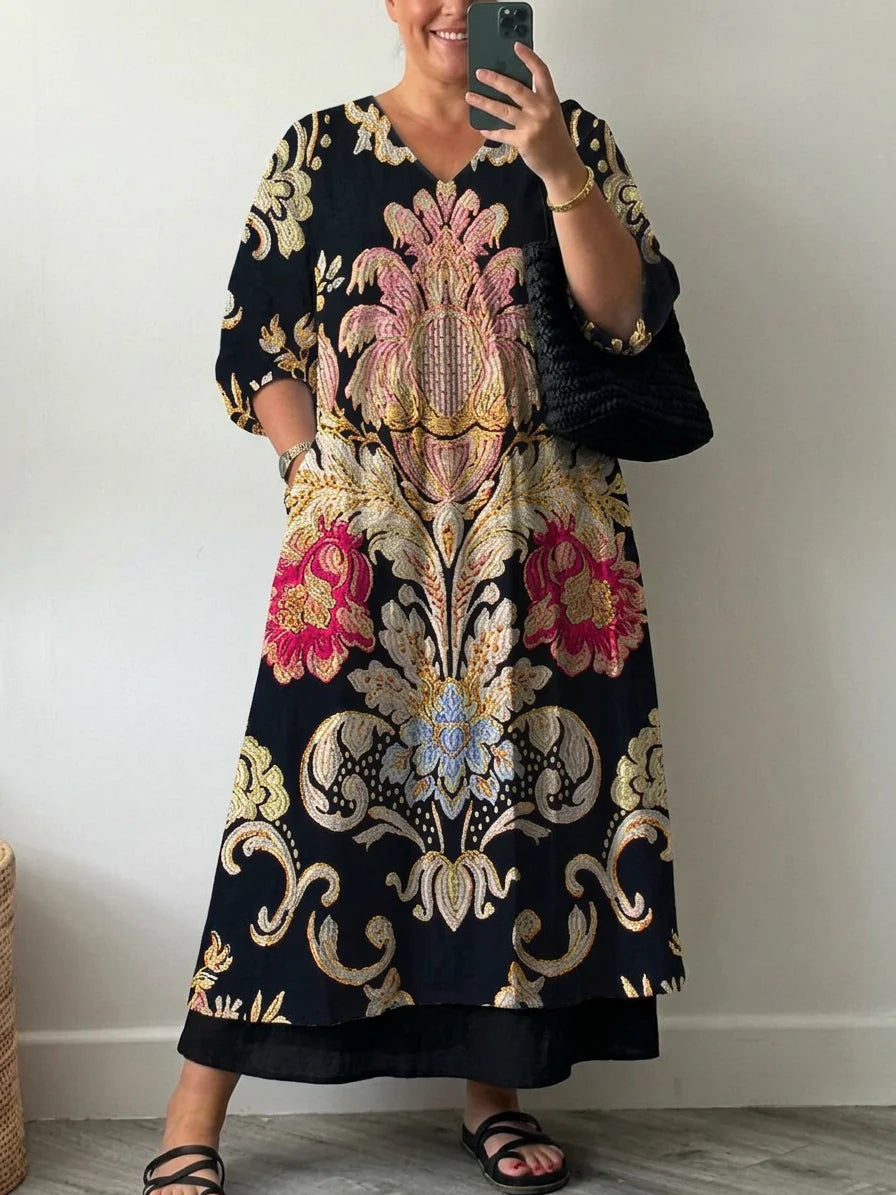 Elegant Print Dress Clara