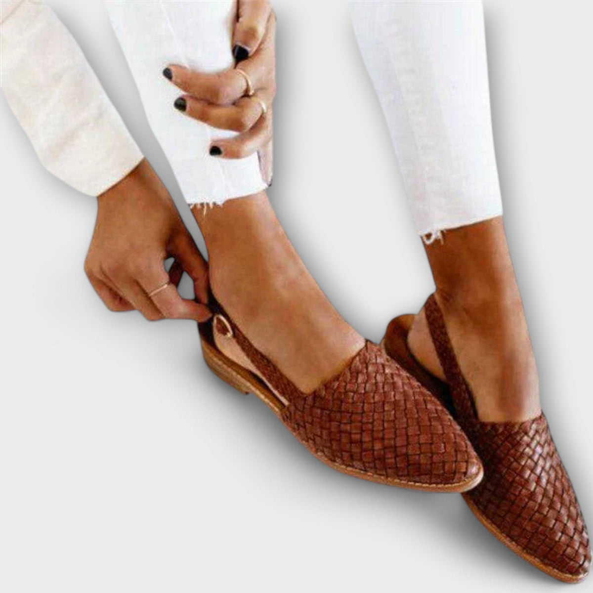 Sandy | Woven Slingback Flats For Women