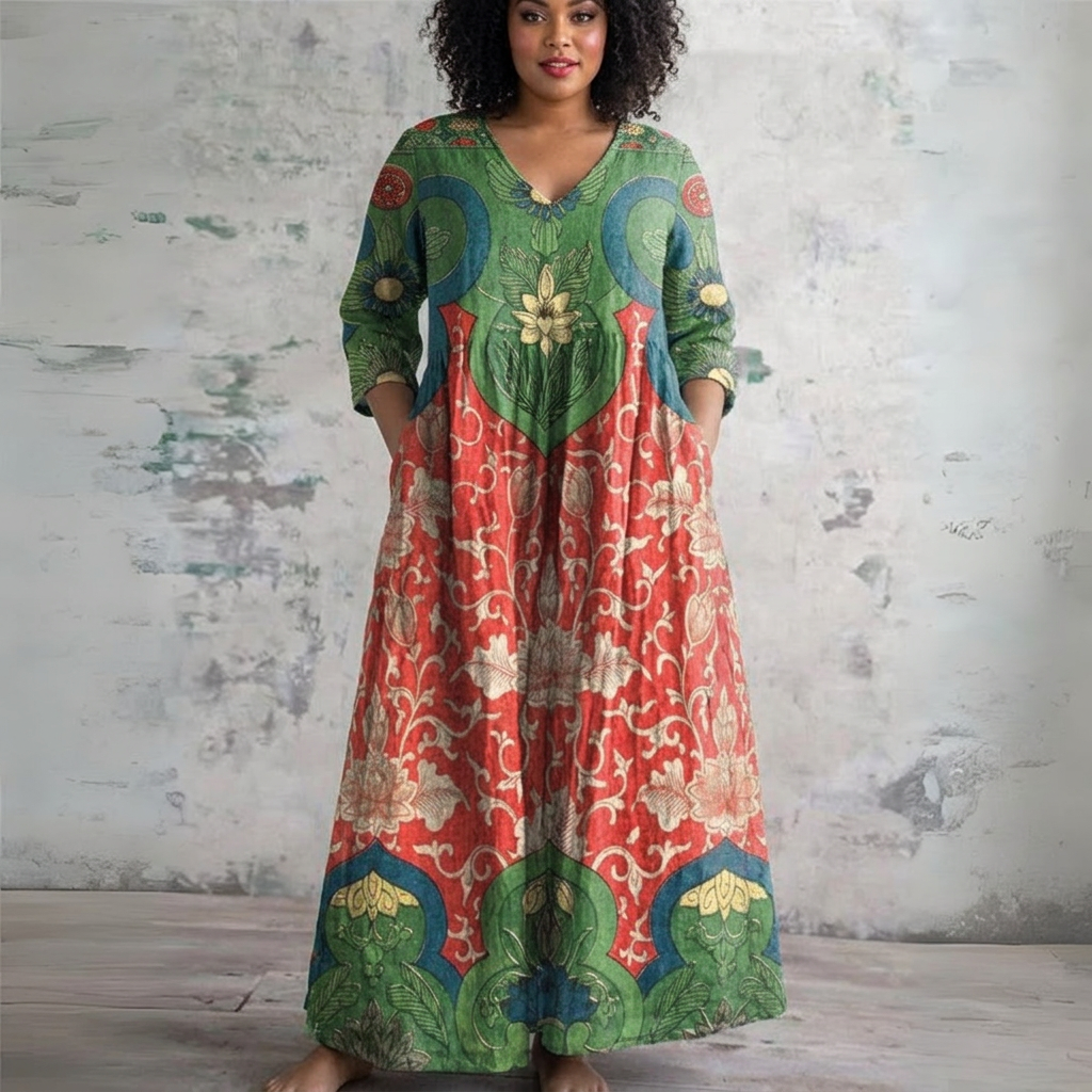 Judith | Vintage Floral Maxi Dress