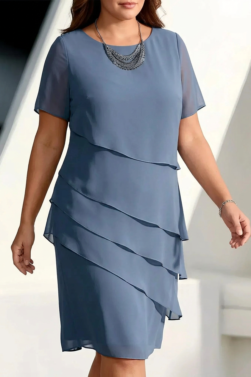Linda | Elegant Comfort Ruffle Dress