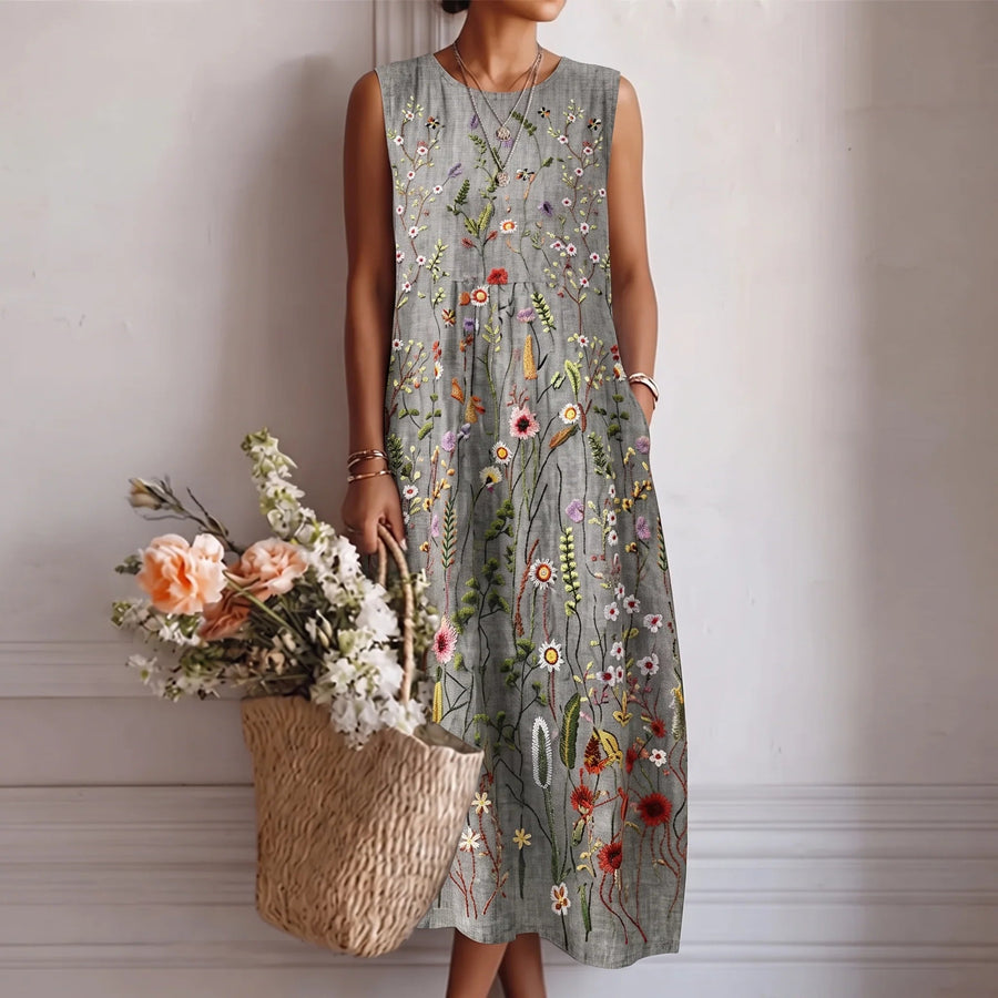 Alba | Sleeveless Midi Dress For Women