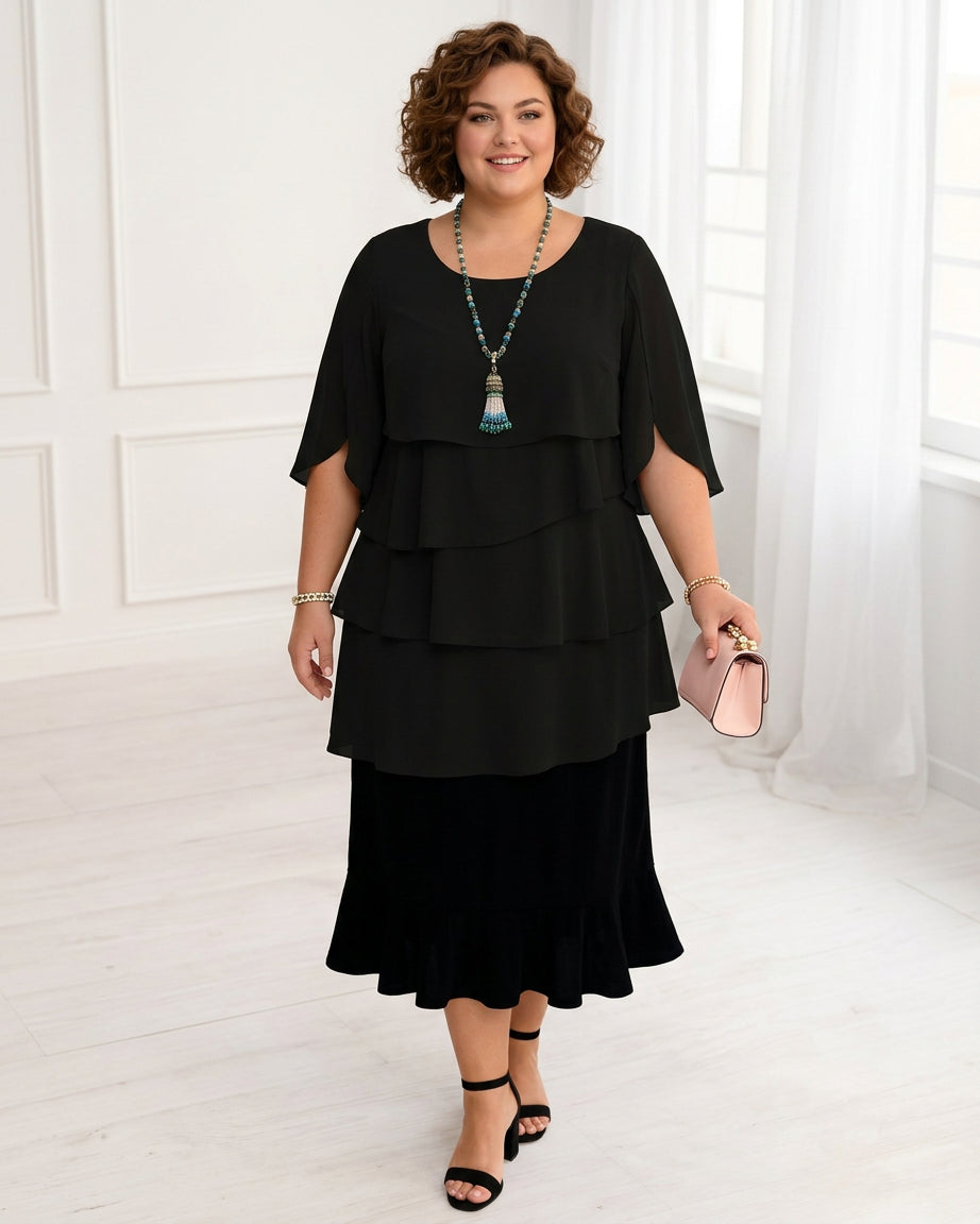 Patricia | Elegant Comfort Ruffle Dress