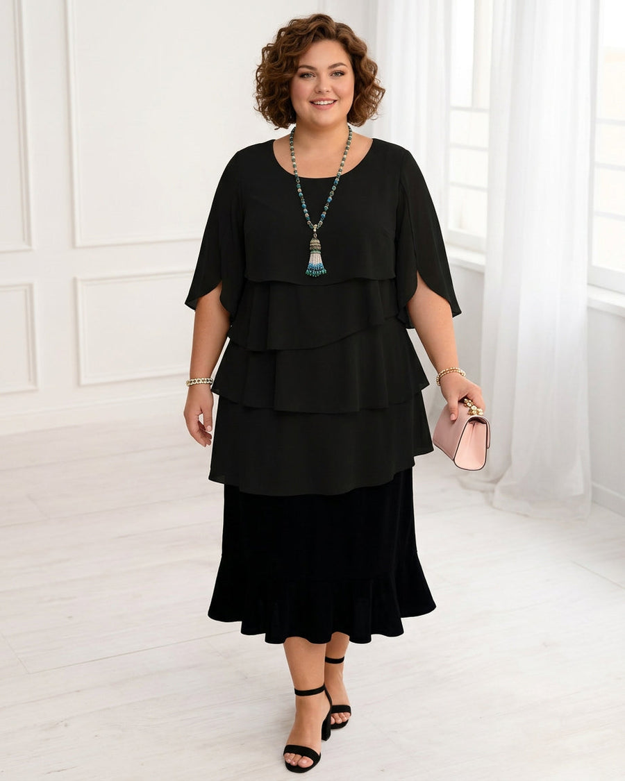 Patricia | Elegant Comfort Ruffle Dress