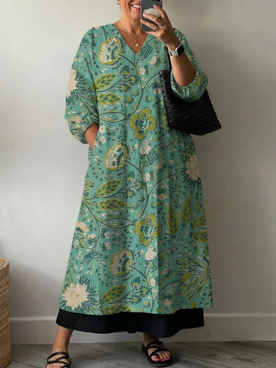 Elegant Dress with Floral Print Paula