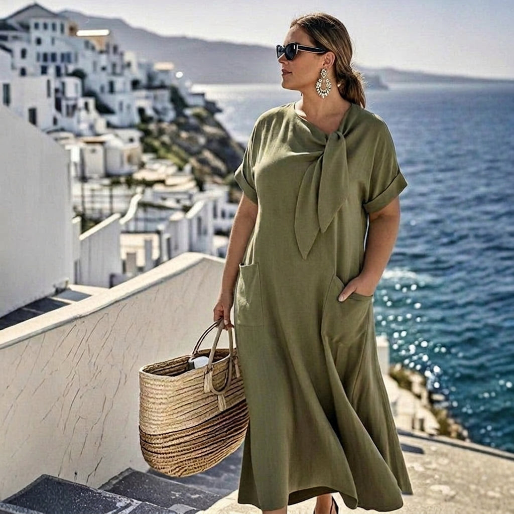 Amelia Bow Maxi Dress: Effortless Everyday Elegance