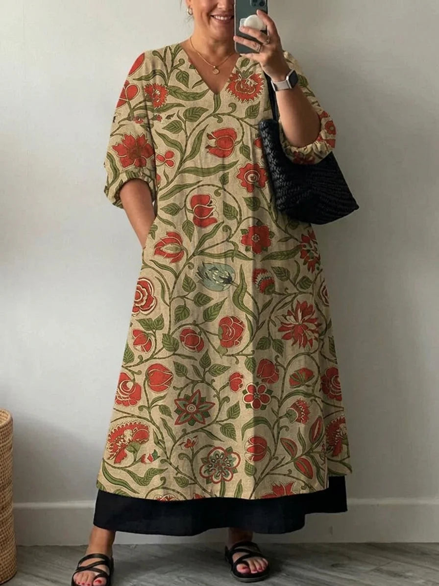 Elegant Dress with Tati Print