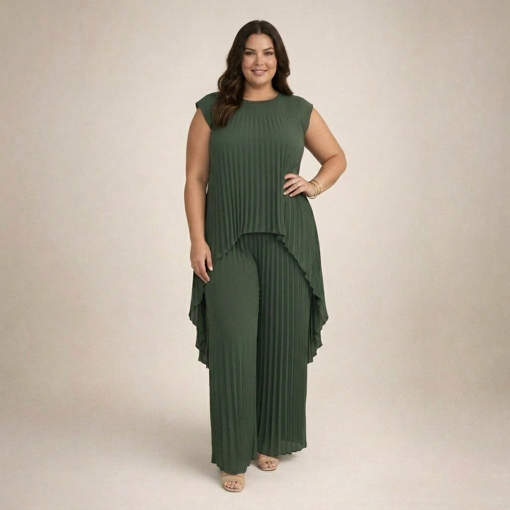 Halina | Elegant Pleated Set