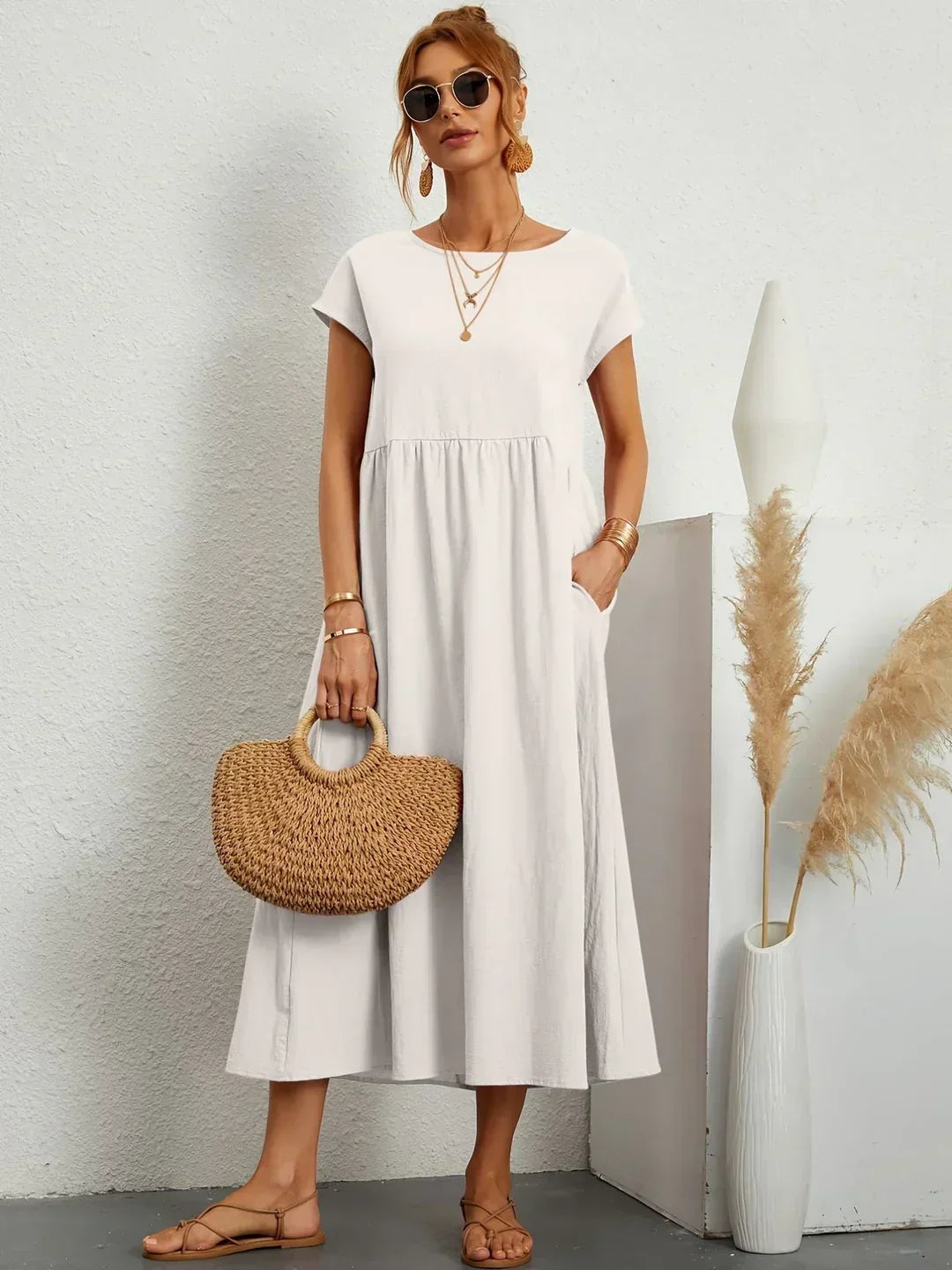 Gabrielle | Flowing Midi Dress For Women