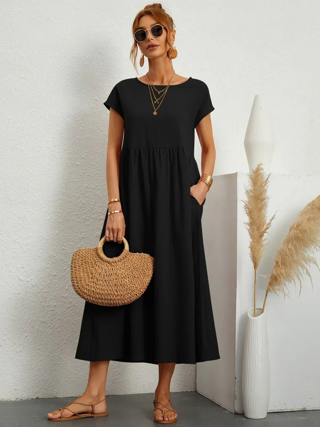 Gabrielle | Flowing Midi Dress For Women