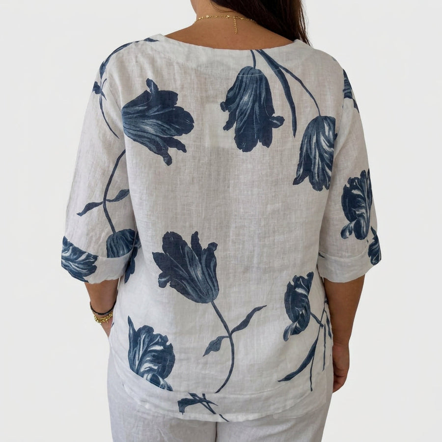 Isabel | Elegant Floral Print Blouse