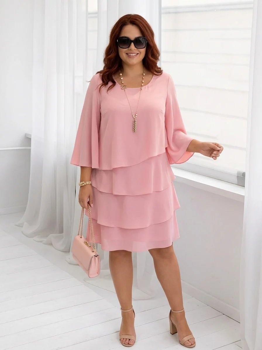 Catherine | Elegant Comfort Ruffle Dress
