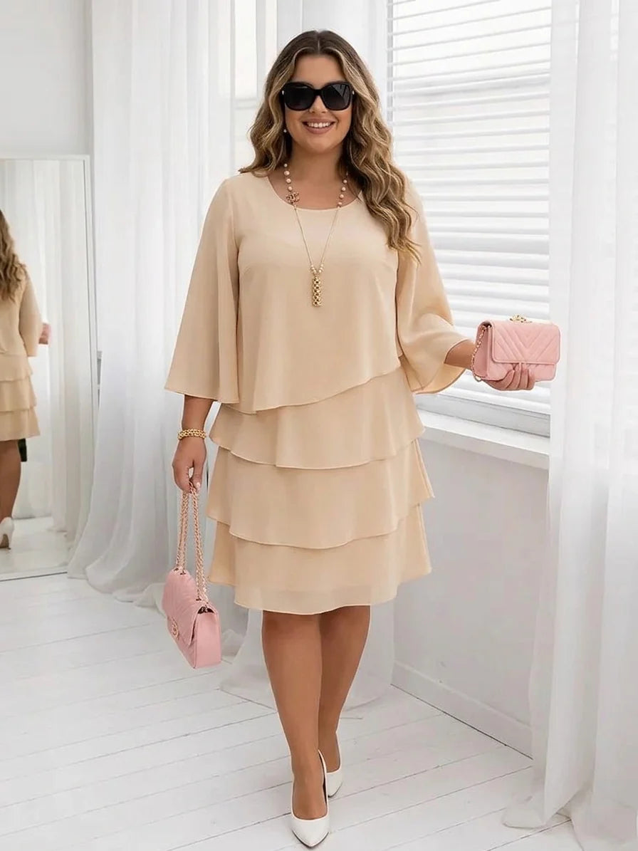 Catherine | Elegant Comfort Ruffle Dress