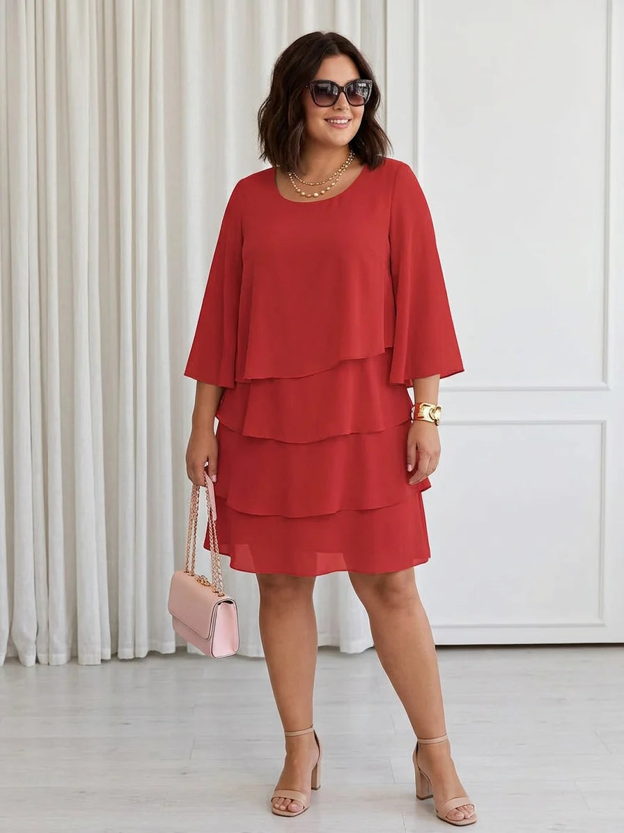Catherine | Elegant Comfort Ruffle Dress