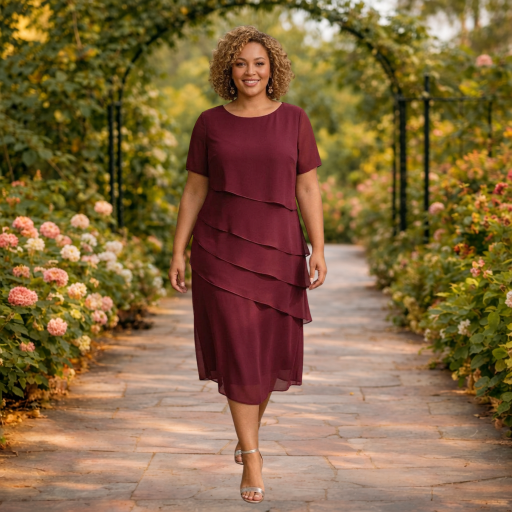 Elena | Layered Midi Dress