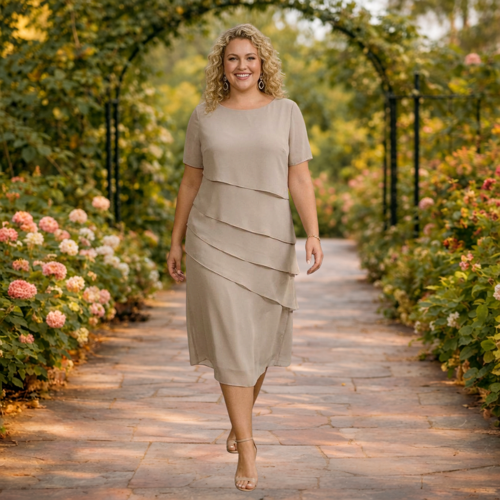 Elena | Layered Midi Dress