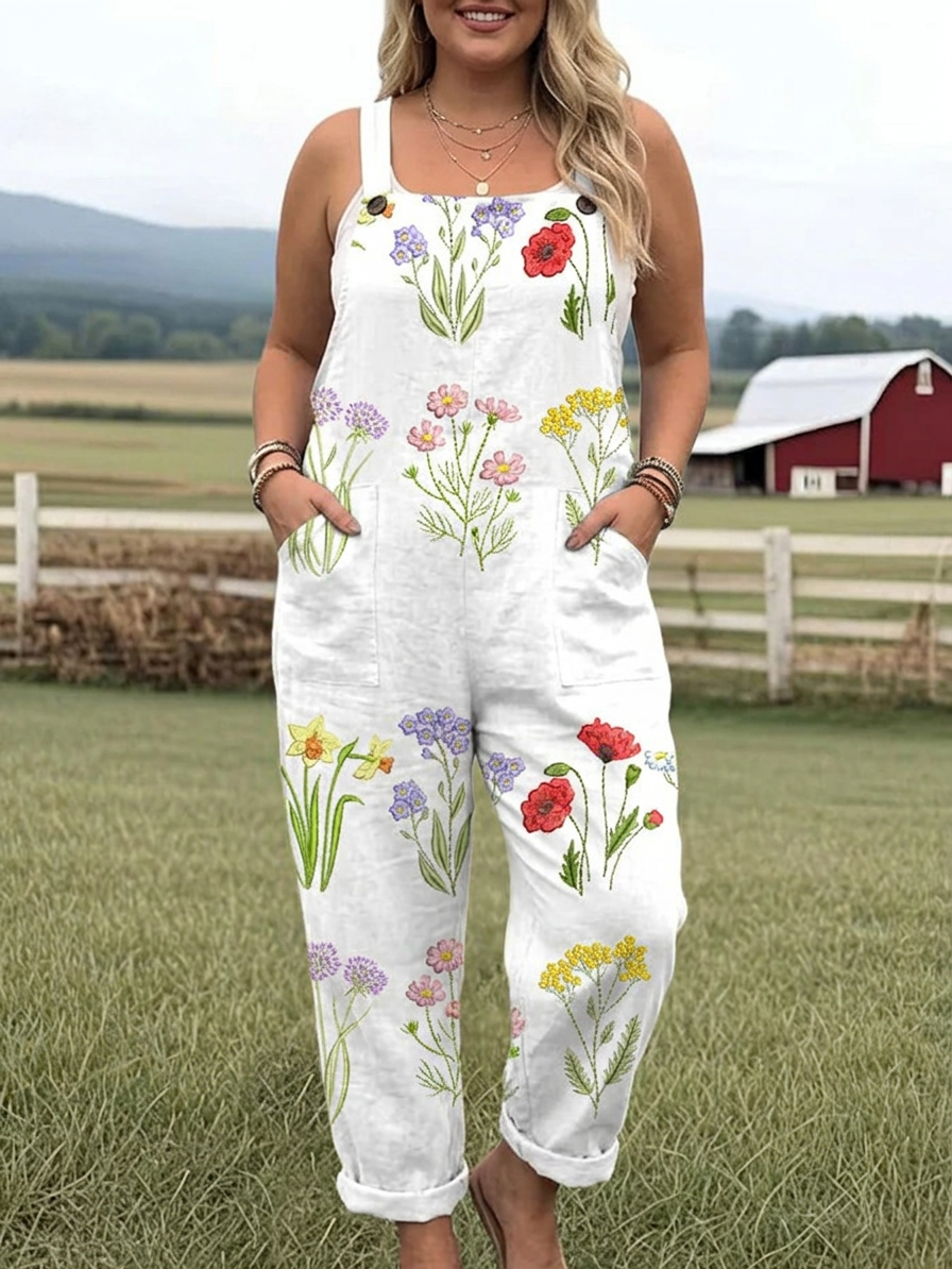 Wildflower Trail Jumpsuit – Curve Queen