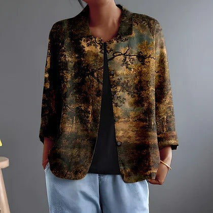 Fiorenza | Painted Landscape Blouse For Women