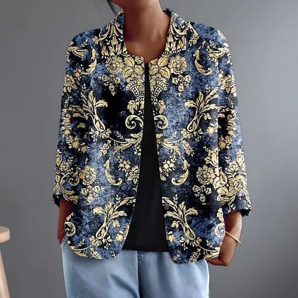 Nolwen | Gold Scrollwork Blouse For Women