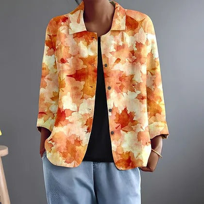 Laurentine | Watercolour Leaf Blouse For Women