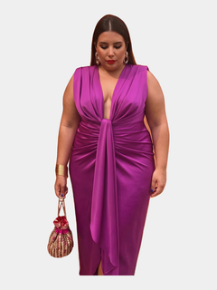 Elegant Pleated Dress plus size hero