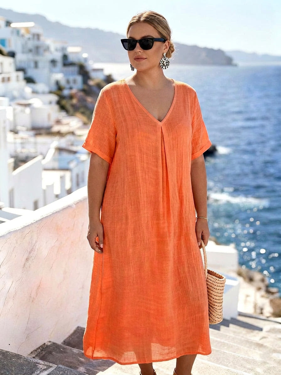 Ava V-Neck Dress: Effortless Everyday Grace