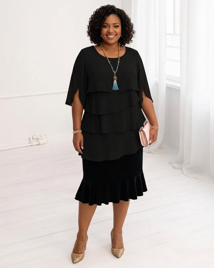 Patricia | Elegant Comfort Ruffle Dress