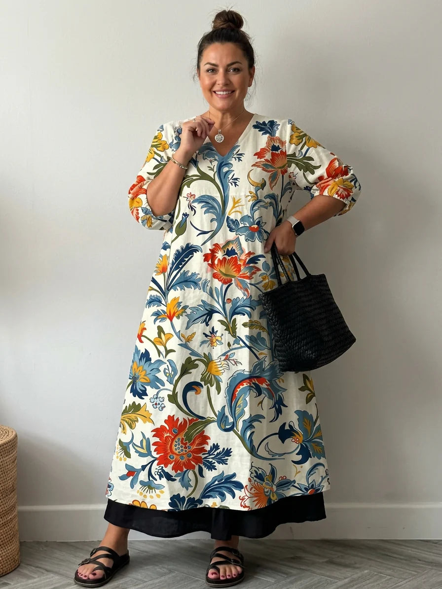 Elegant Dress with Tiana Print