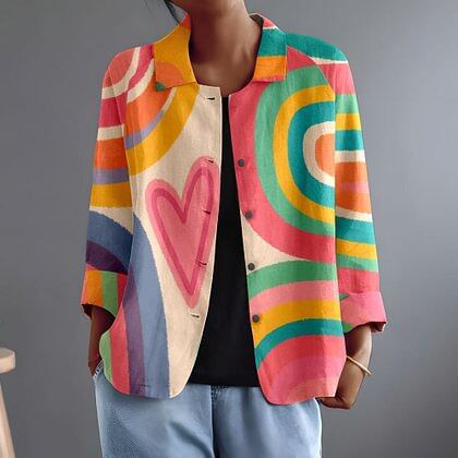 Constanza | Painted Arc Blouse For Women