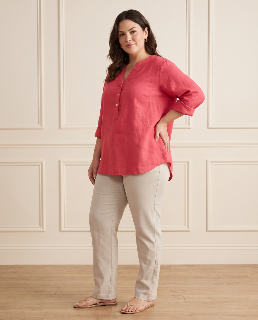 Veronique blouse - Watermelon Pink - front
