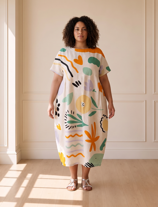 Cathryn Summer Floral Dress – Multicolour – front