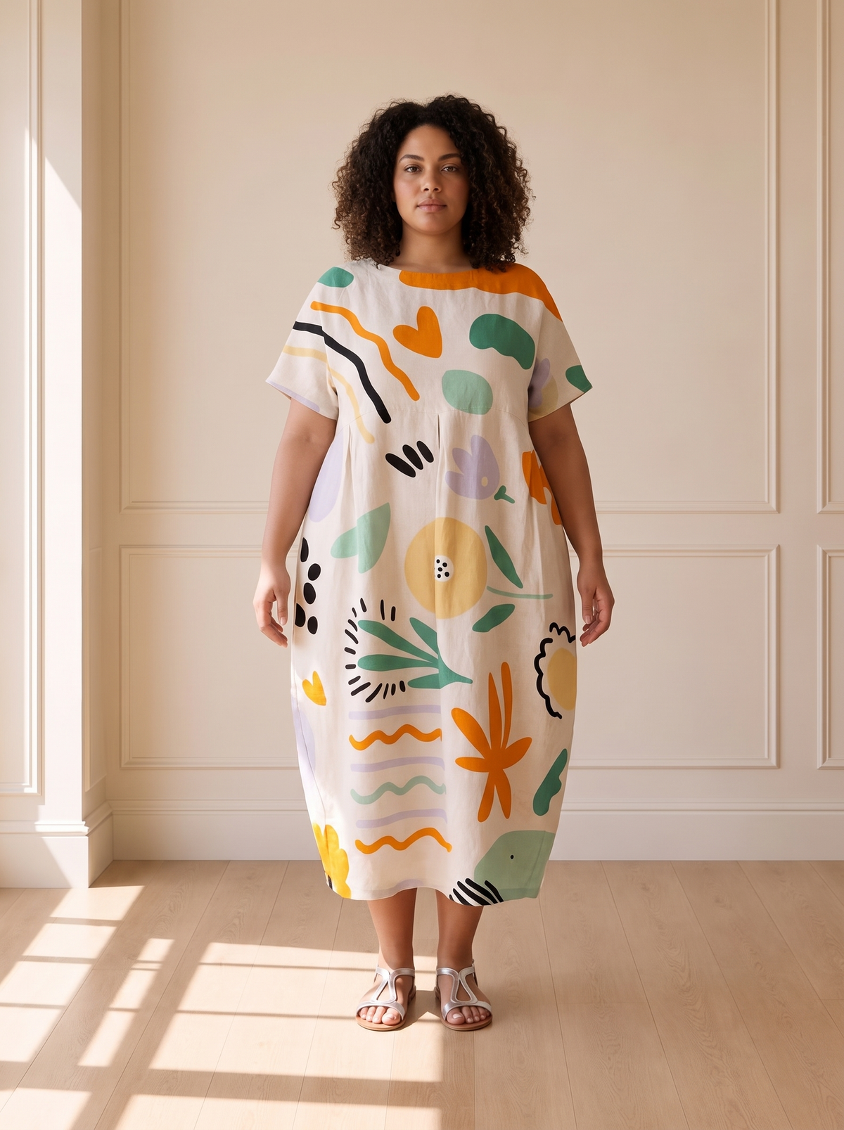 Cathryn Summer Floral Dress – Multicolour – front