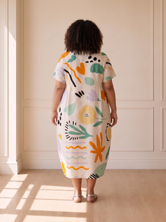 Cathryn Summer Floral Dress – Multicolour – back