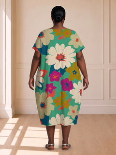 Rosetta Summer Floral Dress in Multicolour – achterkant