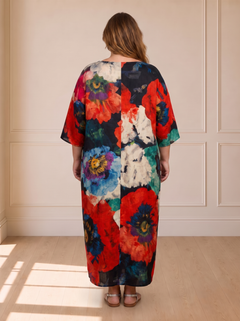 Jaclyn Pink Floral Summer Dress – Multicolour – back