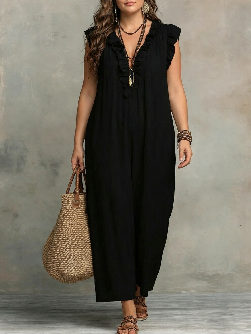 Sienna | Boho Ruffle Maxi Dress