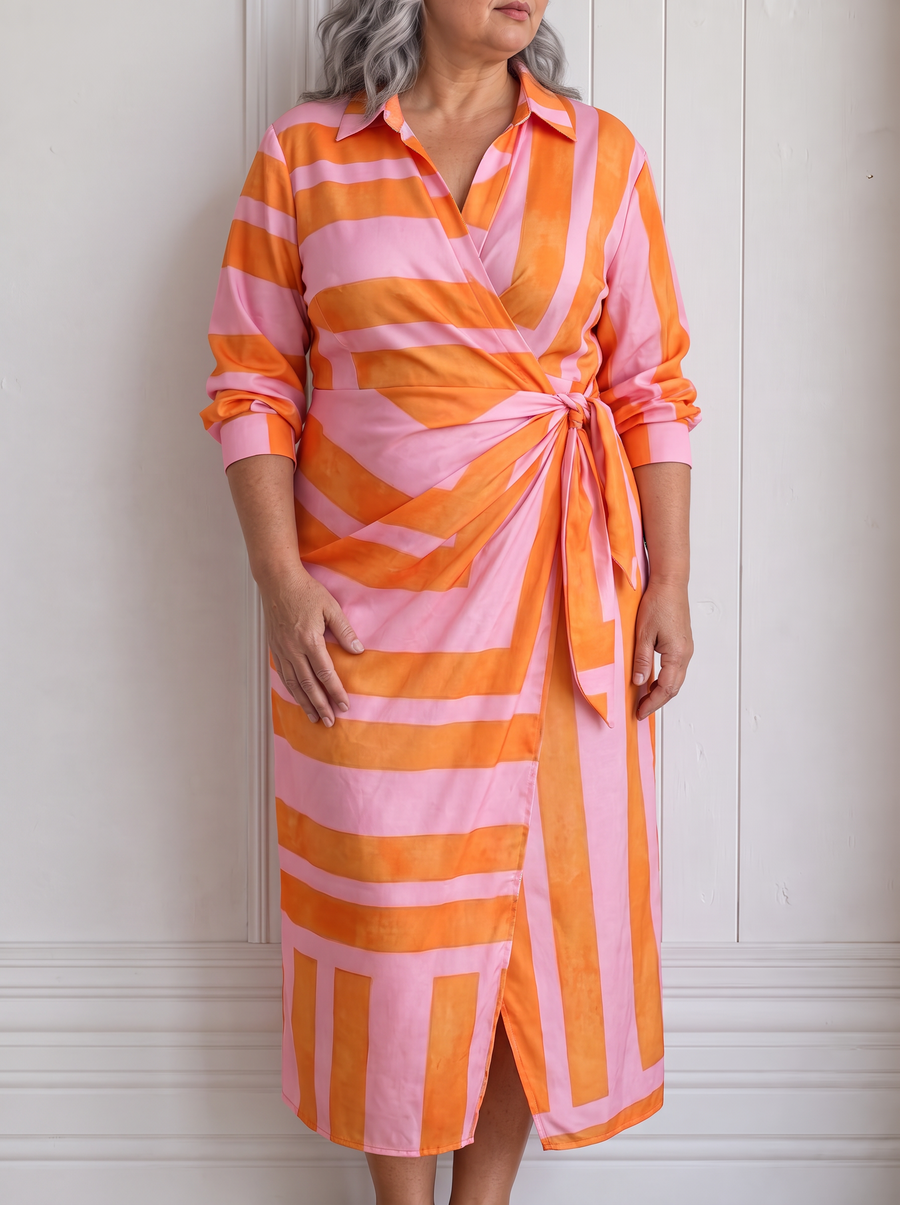 Elvina - Printed Wrap Dress