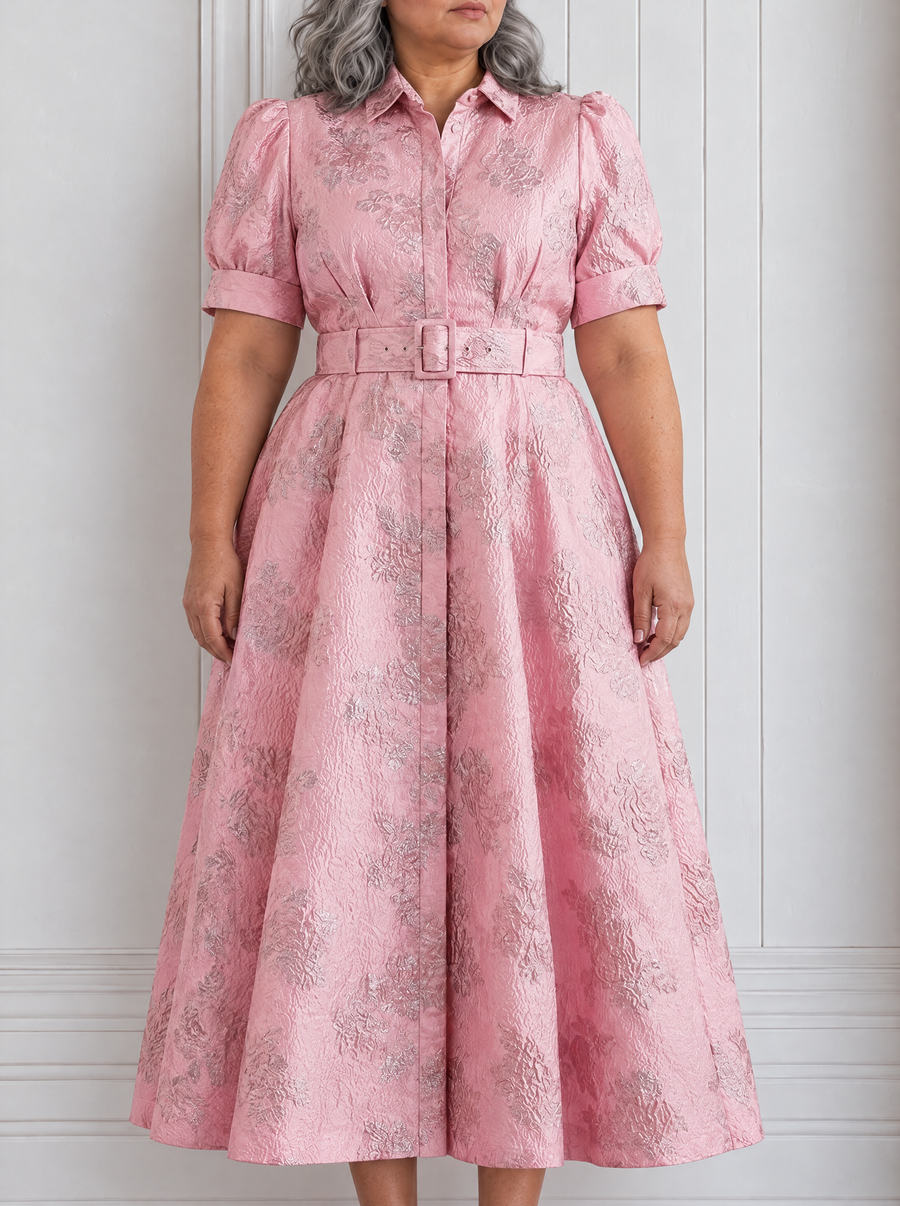 Anabella - Dress with Short Puff Sleeves