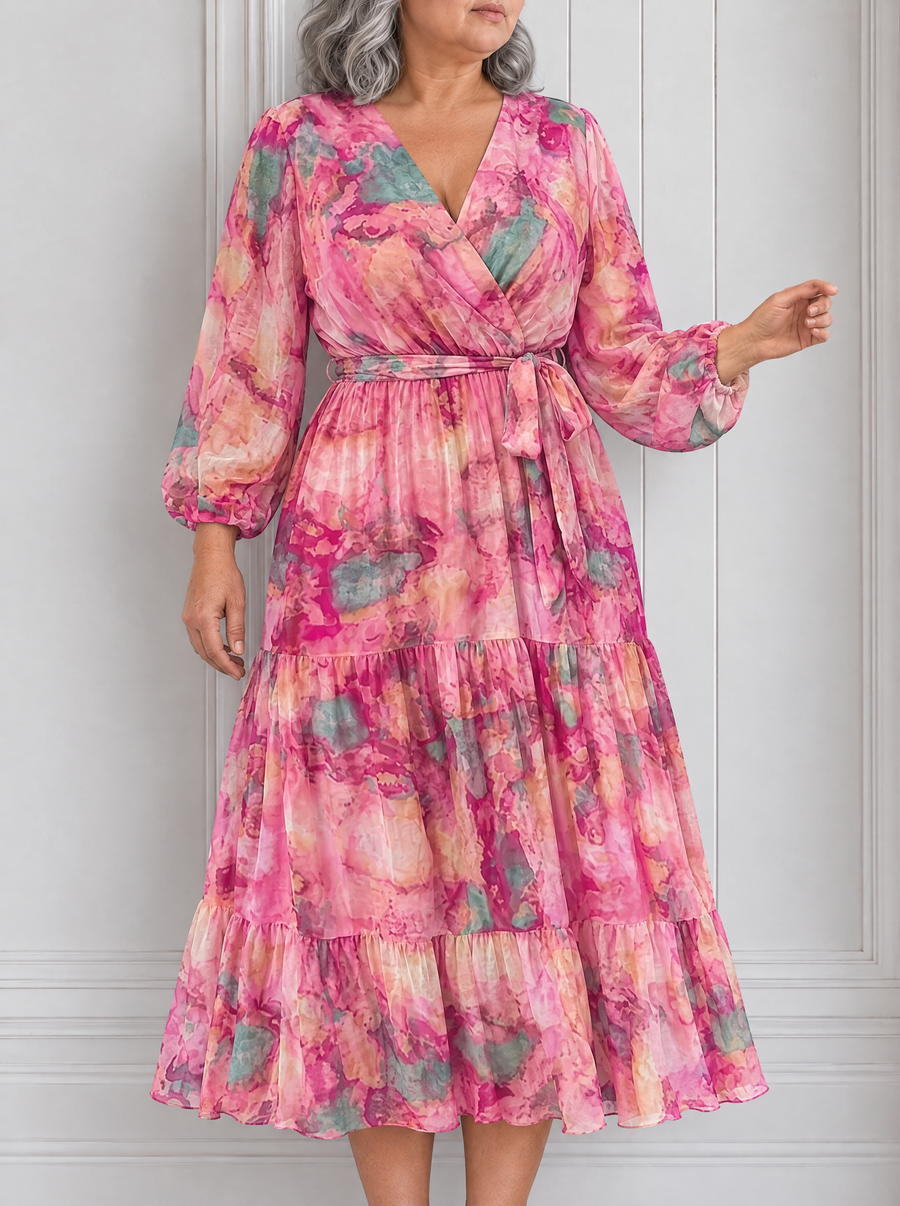 Meli - Wrap Dress with Floral Print