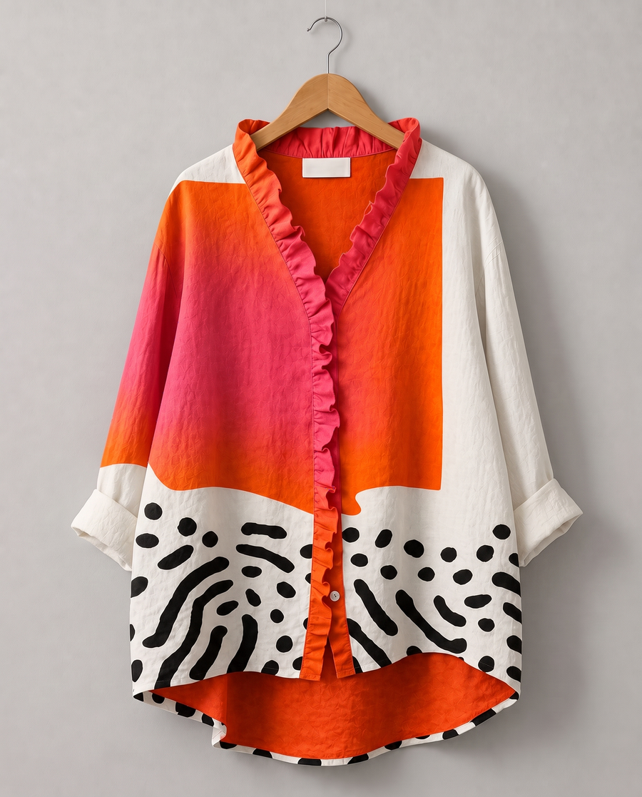 Kinsley blouse on hanger
