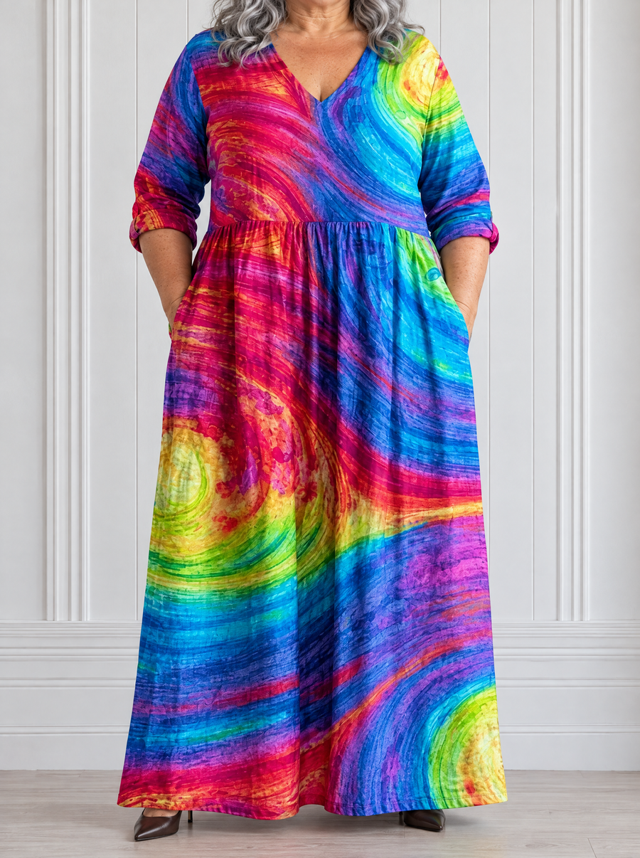 Lunaria | Rainbow Muse Maxi Dress
