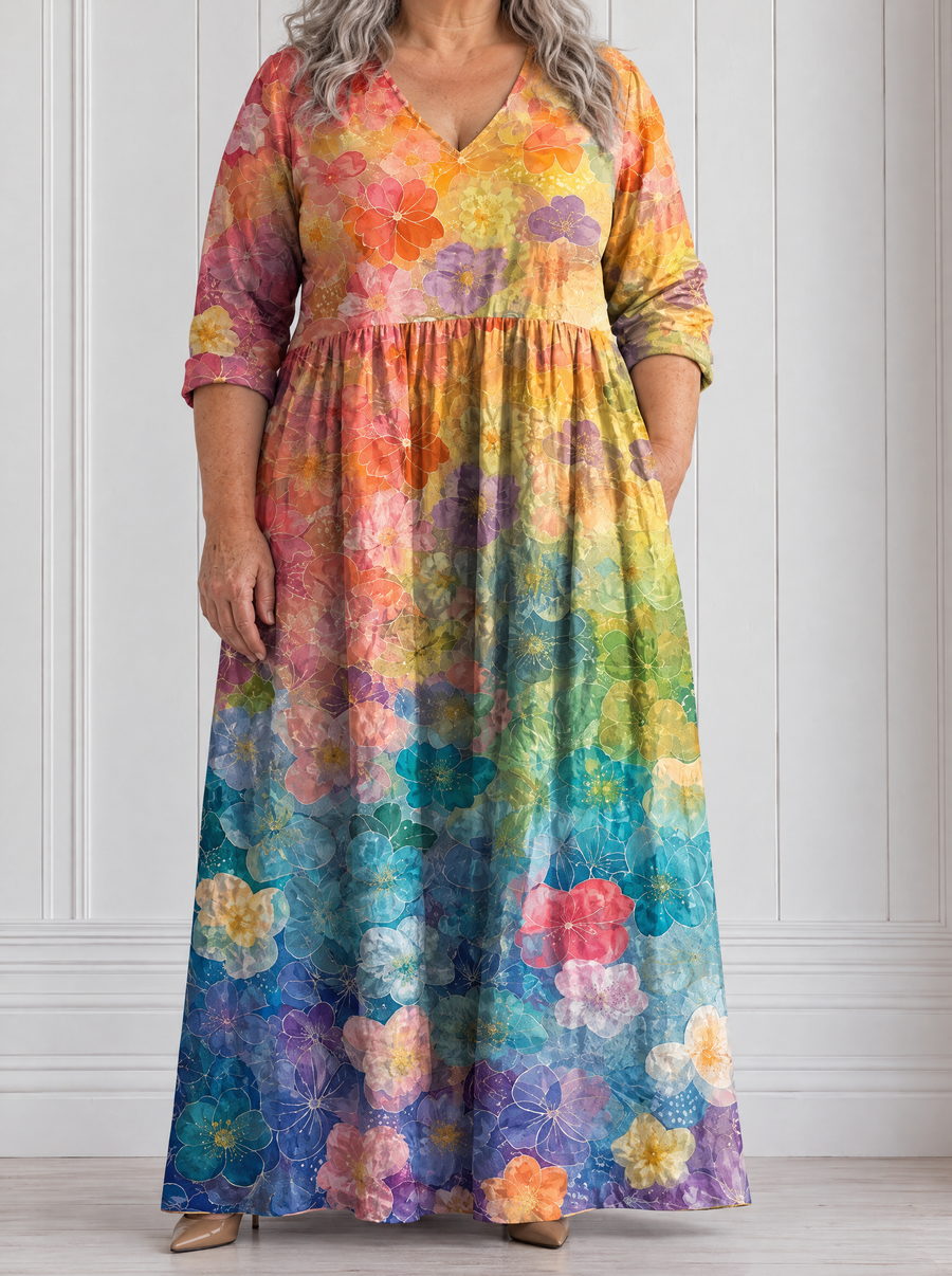 Solmira | Sunset Bloom Maxi Dress