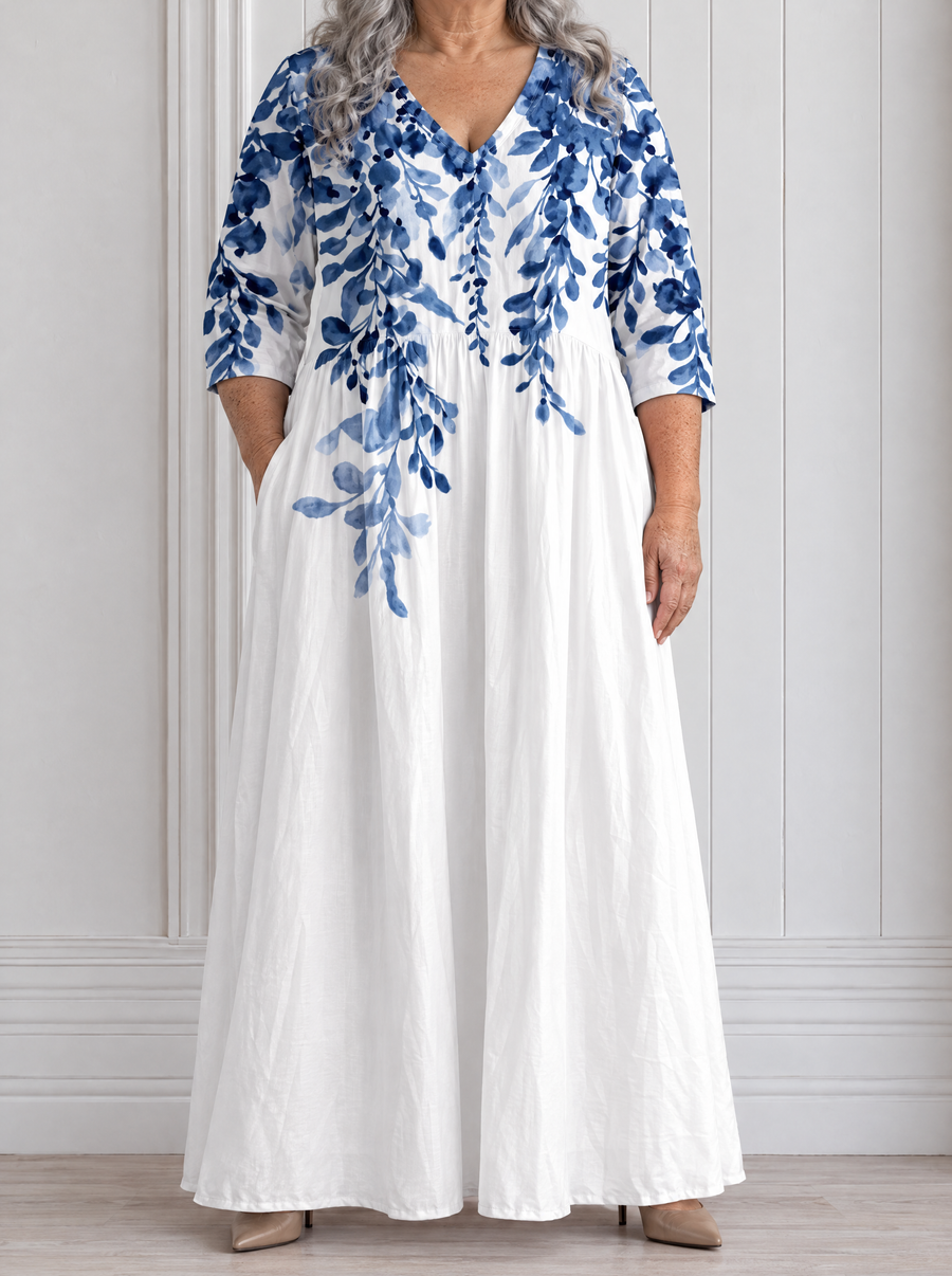 Celestia | Blue Willow Maxi Dress