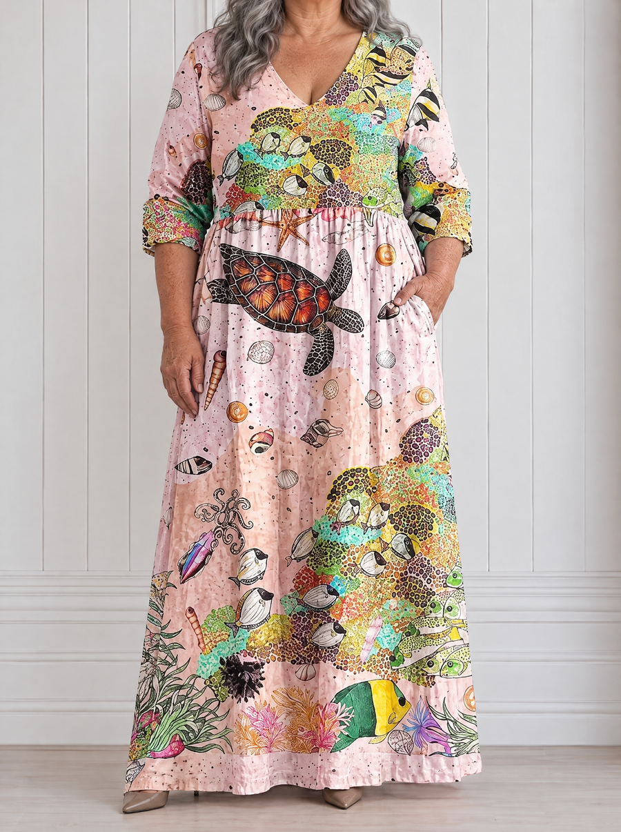 Marisella | Ocean Whimsy Maxi Dress