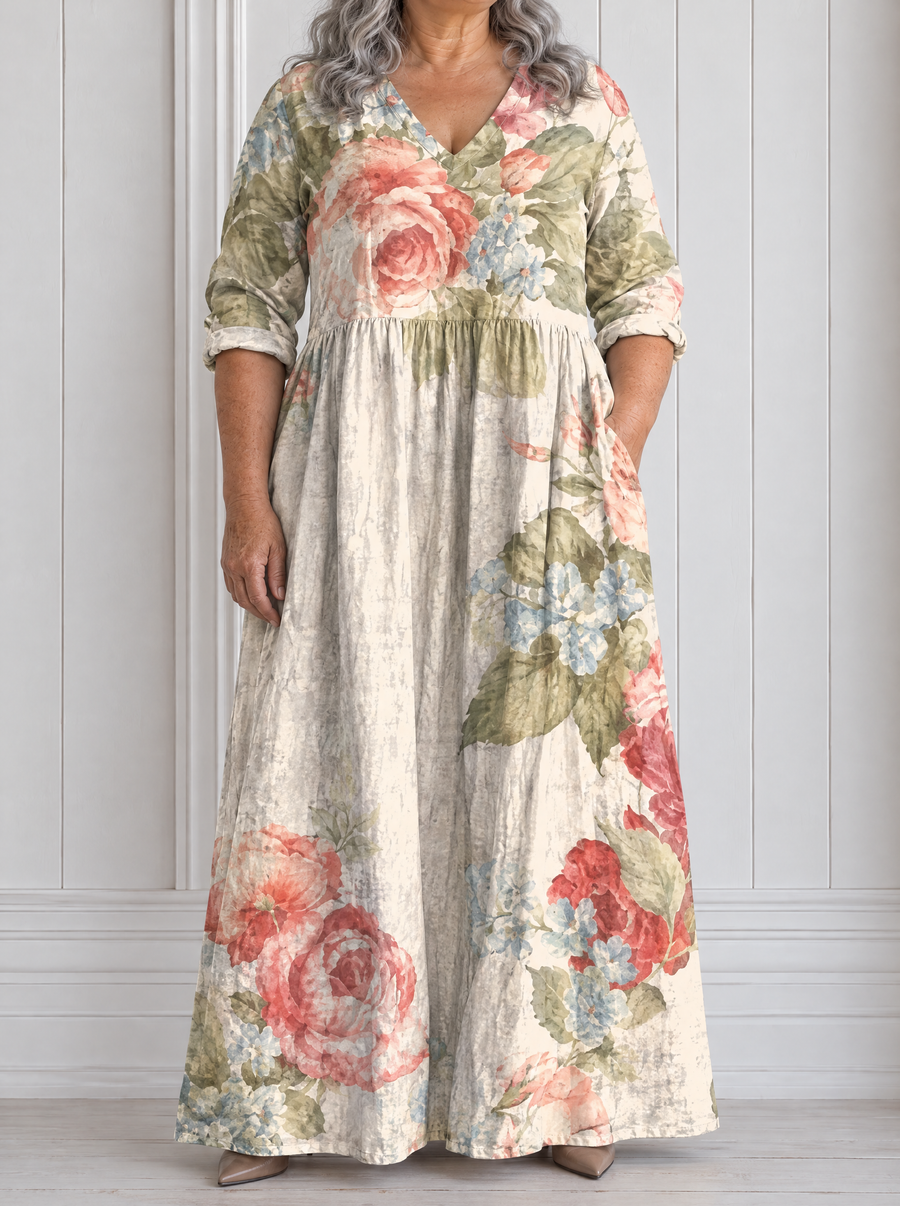 Elowen | Blush Rose Maxi Dress