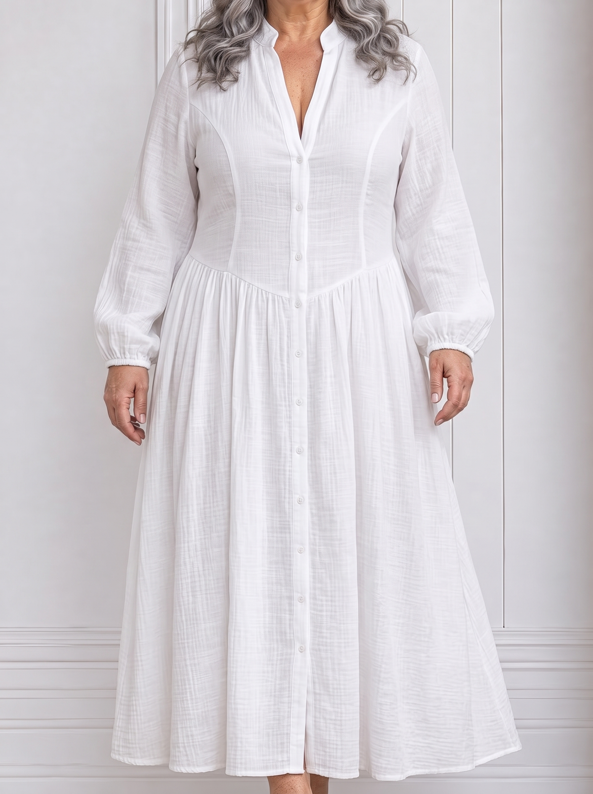 Serena | Flowing Button-Front Maxi Dress