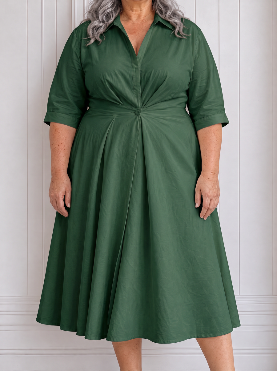 Monroe | Wrap-Front Flowing Maxi Dress - Green