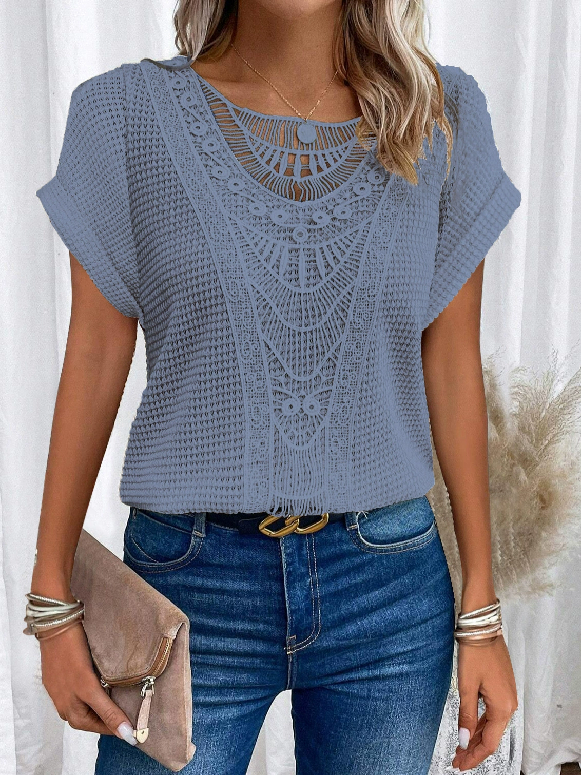 Clara | Open-Work Boho Top For Women