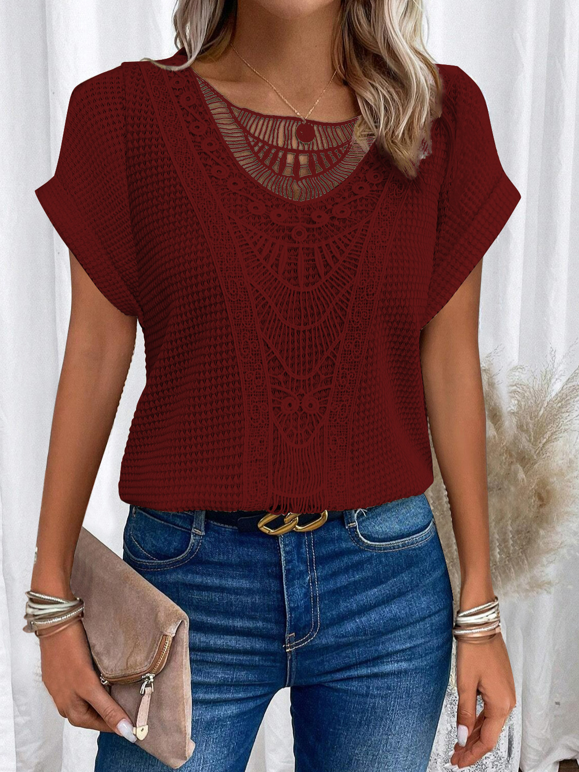 Clara | Open-Work Boho Top For Women